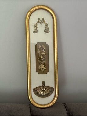 VTG Framed Shield Medieval Cost of Arms 15x4 Castlecore Art Kolb & Sons